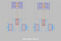 Proiezione ortogonale schema motore V12 di 60 gradi